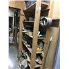 Image 1 : CONTENTS OF LARGE WOODEN SHELF UNIT-ASSORTED CUTTERS, HARDWARE AND MISCELLANEOUS ITEMS