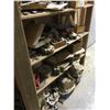 Image 2 : CONTENTS OF LARGE WOODEN SHELF UNIT-ASSORTED CUTTERS, HARDWARE AND MISCELLANEOUS ITEMS