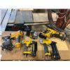 Image 1 : GROUP OF DEWALT POWER TOOLS; DWFP12231 NAILER, DCS367 RECIPROCATING SAW, DWFP2350 NAILER, DW089 LINE