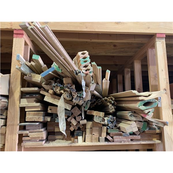 ONE LARGE COMPARTMENT OF ASSORTED HARDWOOD LUMBER (APPROX. LENGTHS OF STOCK MATERIAL 15')