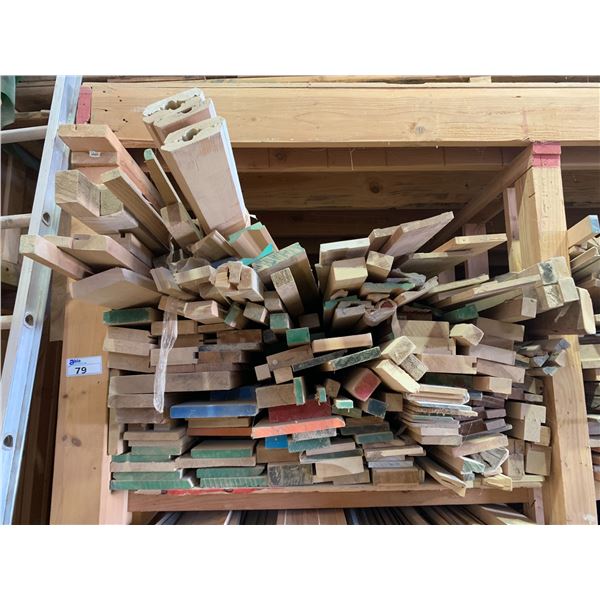 ONE LARGE COMPARTMENT OF ASSORTED HARDWOOD LUMBER (APPROX. LENGTHS OF STOCK MATERIAL 15')