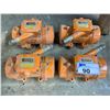 Image 1 : 4 ORANGE ITALVIBRAS INDUSTRIAL FOOT MOUNTED ELECTRIC VIBRATORS
