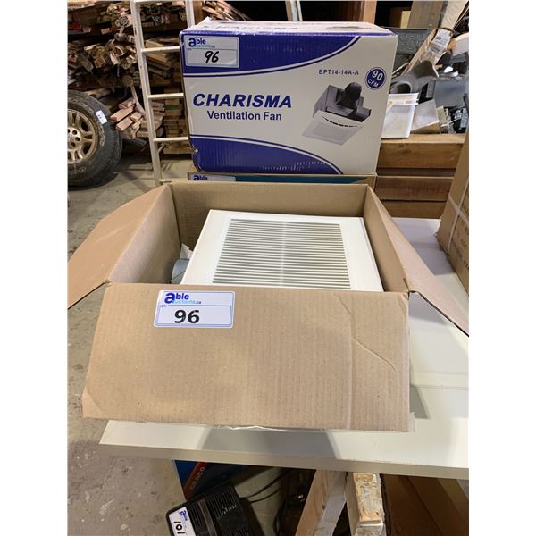 3 VENTILATION FANS - 1 CHARISMA, 2 PANASONIC *IN BOX*