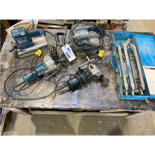 LOT OF BOSCH POWER TOOLS - INCLUDING SANDERS & JIGSAWS