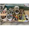 Image 1 : LOT OF ASSORTED BUCKETS/ BOXES OF ASSORTED HARDWARE & SMALL HAND TOOLS