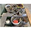 Image 3 : LOT OF ASSORTED BUCKETS/ BOXES OF ASSORTED HARDWARE & SMALL HAND TOOLS