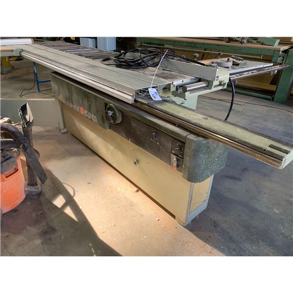 SCM MODEL SI16 W 10' SLIDING PANEL SAW WITH CONVEYOR ROLLERS