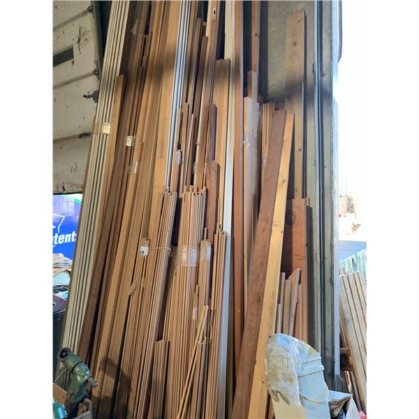 LARGE GROUP OF ASSORTED WOODEN TRIM AND MOULDINGS