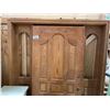 Image 1 : SOLID OAK EXTERIOR DOOR WITH SURROUND FRAME (APPROX. 6'W X 7'H)