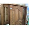 Image 2 : SOLID OAK EXTERIOR DOOR WITH SURROUND FRAME (APPROX. 6'W X 7'H)