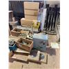 Image 3 : LARGE GROUP OF ASSORTED SAW BLADES, MACHINE PARTS, HARDWARE, STEEL TABLE BASE, ECT *UPSTAIRS*