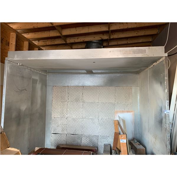 COMMERCIAL PAINTING BOOTH - APPROX 10FT X 10FT X 8 1/2FT HIGH