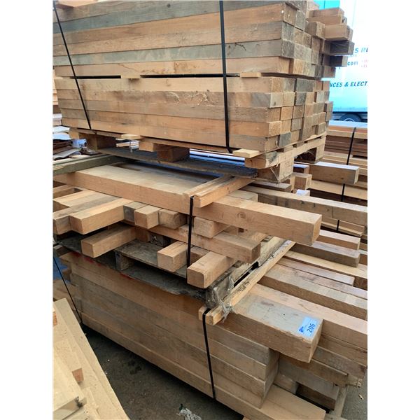 PALLET OF ASSORTED HARDWOOD BOARDS-VARIOUS TYPES OF WOOD AND SIZES