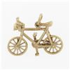 Image 1 : Vintage 9K Yellow Gold Bicycle With Functional Wheels Collectible Charm Pendant