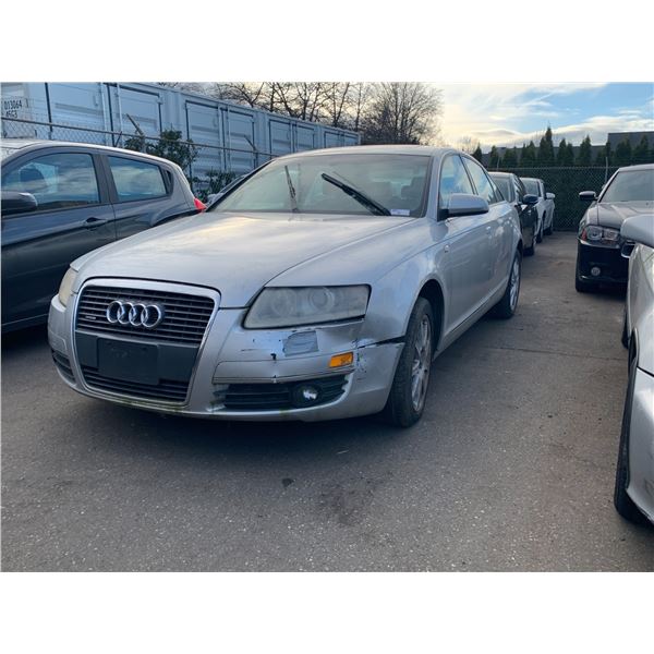 *TOW* *R* 2005 AUDI A6 QUATTRO,  4DR SEDAN, GREY, VIN WAUDG74FX5N086395,