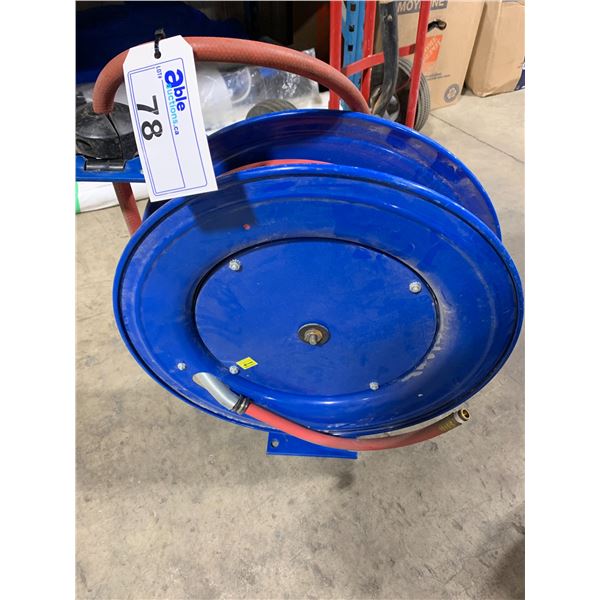 COX 24" INDUSTRIAL BLUE RETRACTABLE COX AIR REEL   * WITH HOSE *