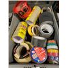 Image 1 : BIN OF ASSORTED TAPE ROLLS