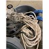 Image 2 : RUBBERMAID BARREL OF ASSORTED SPECIAL EFFECTS RIGGING ROPE *BARREL & LID INCLUDED*