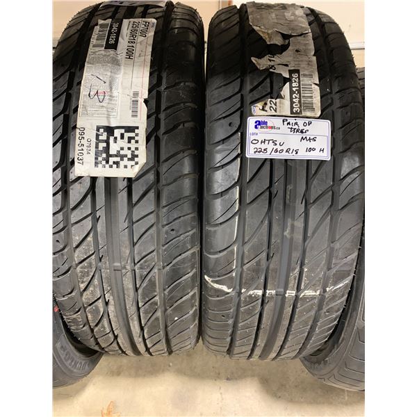 SET OF 2 OHTSU FP7000 225/60 R18 100H PERFORMANCE VEHICLE TIRES