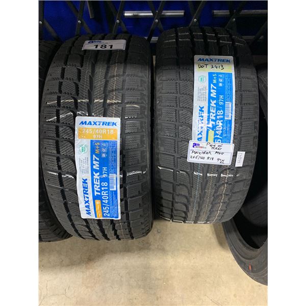 SET OF 2 MAXTREK TREK M7 245/40 R18 97H XL M+S PERFORMANCE VEHICLE TIRES