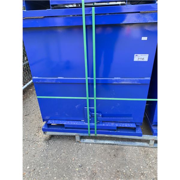 BLUE 43"X43" FORKLIFT DUMP BIN