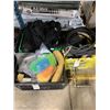 Image 2 : 7 CRATES OF ASSORTED ELECTRIC INDUSTRIAL MOTORS, SPEED CONTROLLER, ELECTRICAL ITEMS, DRAPE FABRIC,