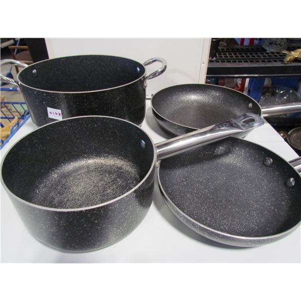 non stick pots + frying pan set