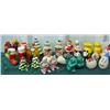 Image 1 : Lot Of Over 20 Pairs Of Vintage Salt & Pepper Shakers - Elves, Santa & Mrs. Claus, Pandas, Flowers, 
