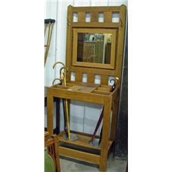 Mission Oak Hall Stand