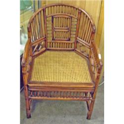 Rattan Bentwood Armchair With Cane Seat