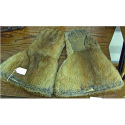 Pair Of Large Fur Traveling Gloves