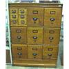 Image 1 : Oak Barrister's File Cabinet, 3 Stacking Sections