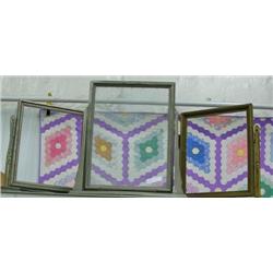 3 Vintage Swing Frames, 2 Have Glass