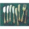 Image 1 : Eight Pieces Of Sterling Flatware - 6 Butter Knives, 2 Serving Forks