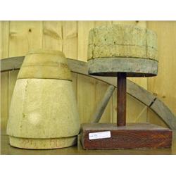 2 Wooden Haberdasher Hat Forms