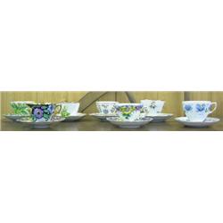 7 Decorative Cup And Saucer Sets - Rosina Bone China, Royal Standard And Queen Anne