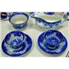 Image 1 : Six Pieces Flow Blue All As Is - Gravy, Cup Without Handle And 2 Bowls With Underplates