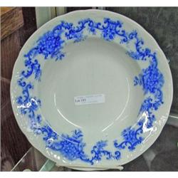 Flow Blue Soup Bowl, Martha, Made In England