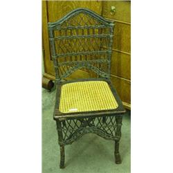Heywood Wakefield Wicker And Cane Bottom Side Chair
