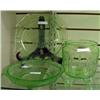 Image 1 : Green Depression Bowl, Florentine, Green Cookie Jar (no Lid) And Plate, Princess