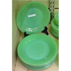 Lot Of 9 Fire King Jadeite Salad Plates, 7 3/4 Inches
