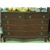 Image 1 : Mahogany 5 Drawer Federal Style Low Dresser