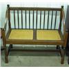 Image 1 : Spindle Back And Cane Seat 2 Seater Bench