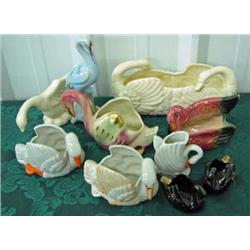 Lot Of Bird Figurines And Planters