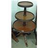 Image 1 : Old 3 Tiered Mahogany Side Table, 19th Century