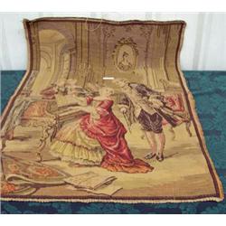 Large Victorian Scene Tapestry, Made In Belgium