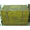 Image 1 : Vintage Metal And Wood Trunk With 2 Trays