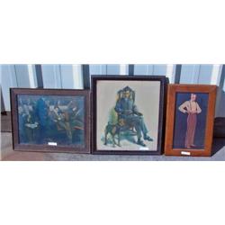 3 Framed Men's Fashion Prints