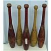 Image 1 : 5 Vintage Spalding And Narragansett Wooden Juggling Pins
