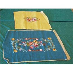 Lot Of Needlepoint Bench Covers, Seat Covers And Asstd. Wall Hangings